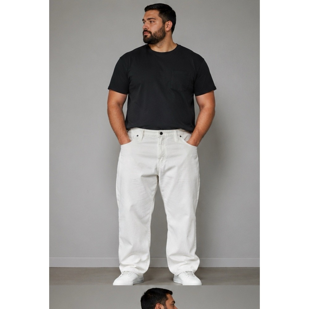 Foundry Young Men's Big And Tall Jeans White 46x29 Athletic Fit